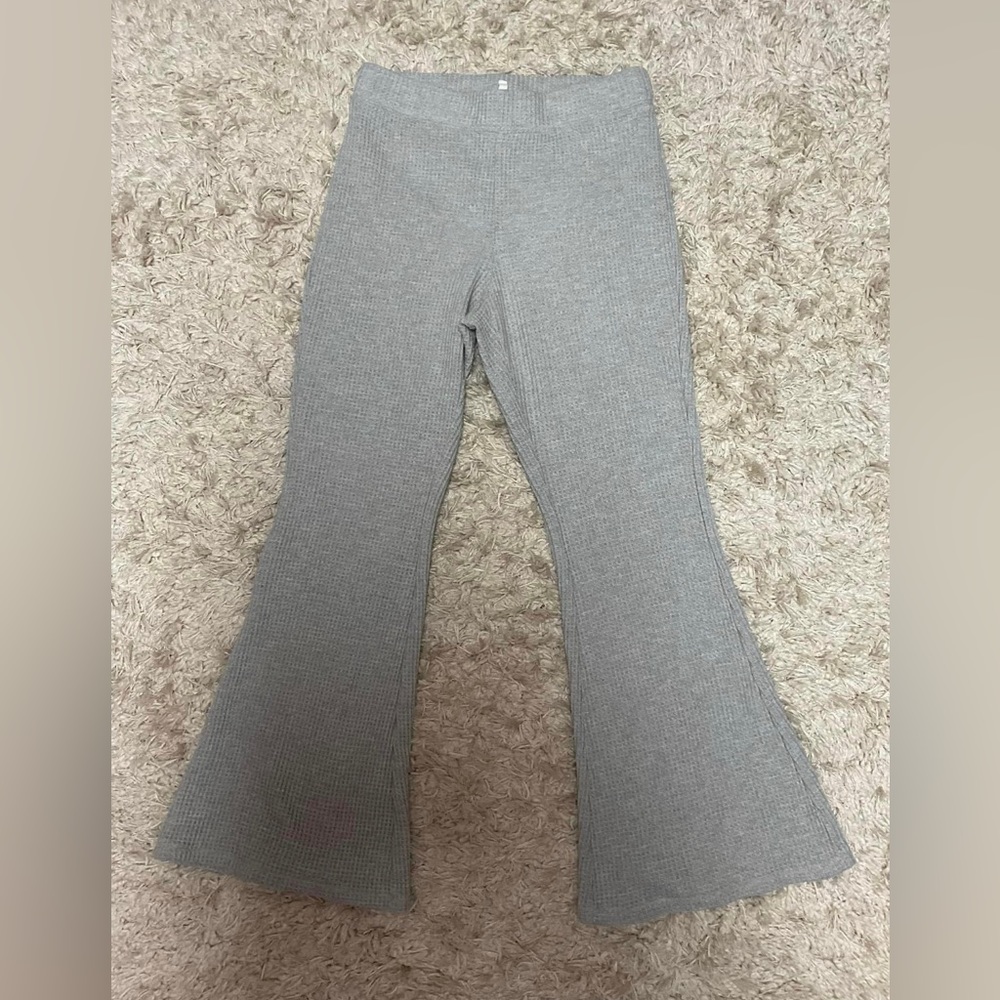 Aerie Waffle knit flare pants, Medium short
